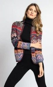 Ivko Jacke Ornament Cardigan Jacket Jacquard bunt mehrfarbig 222711 - Picture 1 of 7