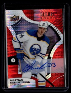 2021-22 Upper Deck Allure Red Rainbow Auto Mattias Samuelsson Auto Buffalo
