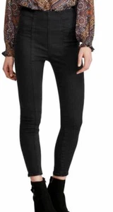 "Pantalones de mezclilla ajustados ""Feel Alright" Free People, talla: 24, color: negros nuevos con etiquetas (org. $78) - Imagen 1 de 5