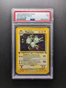 1999 Pokemon MAGNETON - 11/62 - 1. Edition - Holo - Fossil - PSA 1 - Picture 1 of 2