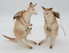 Cotton Kangaroo with Baby joey in Pouch artisan Christmas Ornament NEW