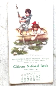 Tarjetas de colección Bellevue PA 1909 1910 publicidad Blotter colección Pittsburgh - Imagen 1 de 6