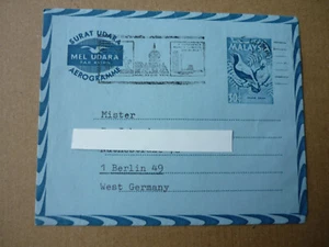 Malaysia Aerogramme 1972 Luftpost Berlin Luftfahrt Air Mail Par Avion - Bild 1 von 1