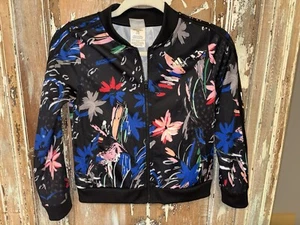 ADIDAS Girls Floral  Bomber Jacket TRACK Size L (14) - Picture 1 of 10