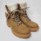 Nautica Maha Furry Ankle Lace Up Work Style Boots 6.5
