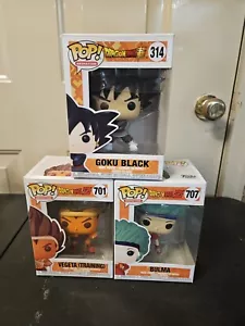 Dragonball Z Funko Pop Lote Bulma, Vegeta y Goku Negro - Imagen 1 de 3