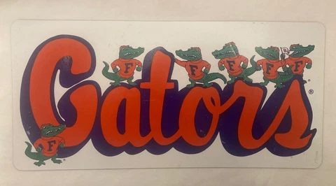 Vintage UF Florida Gators LARGE MAGNET Sheet  17”x8” Car Fridge EXTREMELY RARE Cover