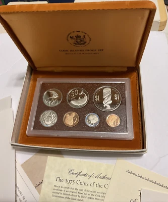 1975 Cook Islands 7 Coin Proof Set in OGP w/ "Dong" Dollar - Image 1 of 4