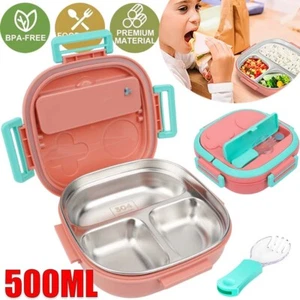 Brotdose Kinder mit Fächern Bento Box Mädchen Jungen Auslaufsicher Lunchbox NEU - Bild 1 von 15