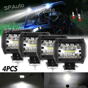 4inch LED Work Light Bar Spot Flood Pods Fog Lamp For Can-am Polaris RZR ATV UTV - Picture 1 of 10