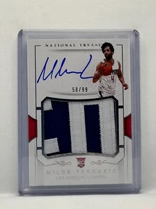Parche de novato Panini National Treasures RPA Milos Teodosic #/99 RC 2017 automático #144 - Imagen 1 de 2