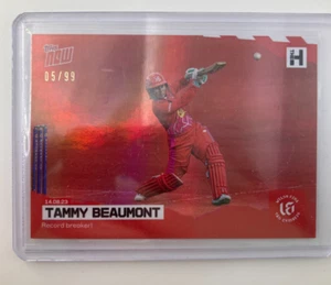TOPPS TOPPS NOW THE HUNDRED CRICKET 2023 TAMMY BEAUMONT WELSH FIRE 5/99. - Picture 1 of 2