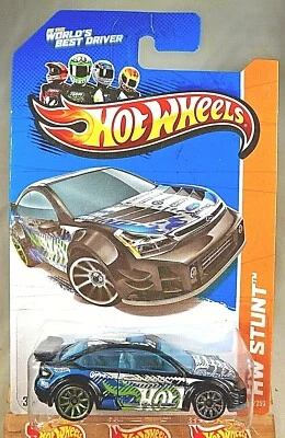 2013 Hot Wheels #84 HW Stunt-Drift Race '08 FORD FOCUS Black Variant w/10 Spoke - Image 1 of 4