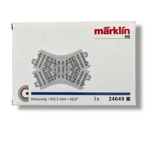 Marklin 24649 HO Scale C Track 48.6 Degree Crossing Track Section - Picture 1 of 4