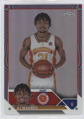 2023 Chrome McDonald's All American Aqua & Fuchsia Swirl Refractor DJ Wagner - Image 1 of 2