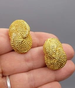 BOUCLES D'OREILLES Clips Couture VINTAGE 1980 Ohrringe - Bild 1 von 7