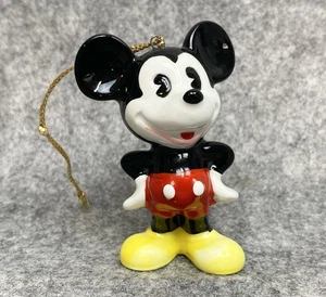 Vintage Mickey Mouse Christmas Ornament Disney Pie-eyed Porcelain - Picture 1 of 6