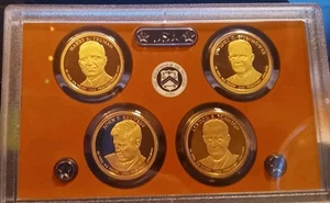 2015 S John F Kennedy President Proof Dollar 4 COIN SET 29th 32nd Ike LBJ Tru S+ - Picture 1 of 10