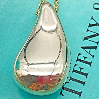 Tiffany & Co. grande collana a goccia ciondolo 24" Elsa Peretti argento 10,7 g - Immagine 1 di 4