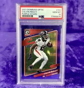 Calvin Ridley 2021 Donruss Optic Purple Stars /15 Book End 🔥 PSA 10 💎 #151 - Bild 1 von 2