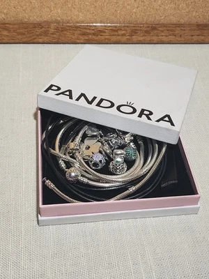 Pandora серебро лот браслеты, подвески, подвеска лот - Изображение 1 из 4