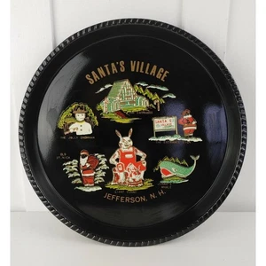 Vintage Santa’s Village Amusement Park Tin Tray Jefferson New Hampshire 12.5” - Picture 1 of 8