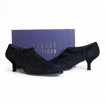 Stuart WeitzmanSoftsell Tacones Cuero Gamuza Negro Talla 7 Foto 1 de 4