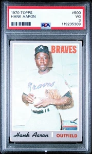 1970 Topps Hank Aaron #500 HOF Braves PSA 3 VG - Bild 1 von 2