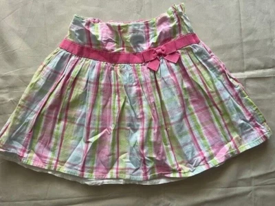 Falda trenzada Gymboree talla 8 niñas rosa a todo color con correa ajustable de cremallera Foto 1 de 4