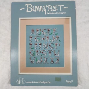 RARE Vtg Bunnybet Bunny Alphabet Needlepoint Cross Stitch Pattern Easter Spring - Picture 1 of 24