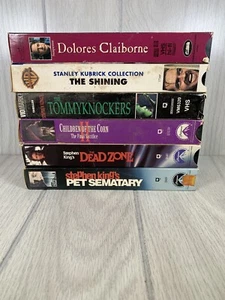 Vtg Stephen King VHS Horror Movie Lot 6 SHINING PET SEMETARY CLAIBORNE DEAD ZONE - Bild 1 von 17