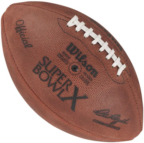 SUPER BOWL X 10 Authentic Wilson NFL Game Football - PITTSBURGH STEELERS Cover