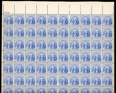 United States 1940 Daniel Chester French Scott# 887 Complete Sheet Mint XF OG NH - Image 1 of 2