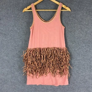 Sass & Bide Dress Womens 8 Pink Shift Tasselled Bands Cocktail Event Sheer - Picture 1 of 13