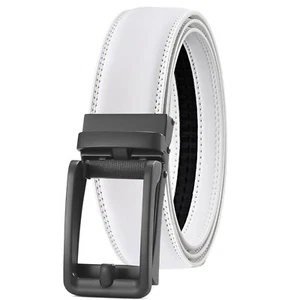 Genuine Leather Mens Ratchet Belt Belts For Men Adjustable Automatic Buckle - Picture 1 of 25