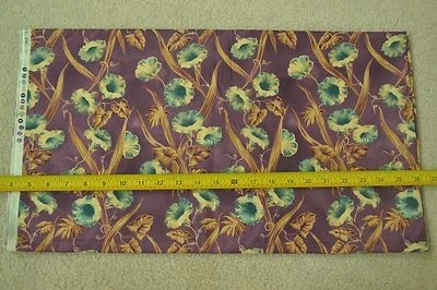 17" Long x 44" Wide, Large Floral on Purple Quilt Cotton, David/Bruske, M5608 - Image 1 of 4