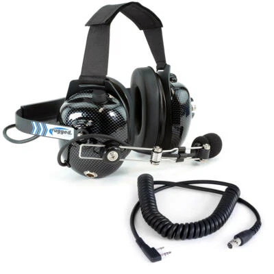 H41 Behind The Head Headset w/ Adapter Cable for Rugged Radios, Kenwood, Racing - Image 1 of 4