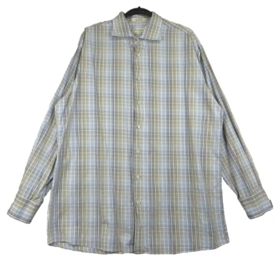 Camisa a Cuadros John W. Nordstrom Manga Larga 100% Algodón Para Hombre XL Alta Foto 1 de 4