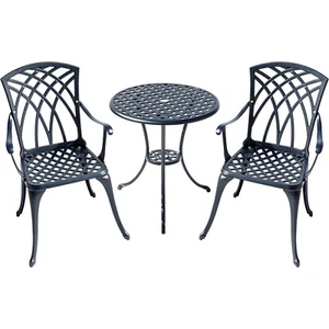 3 Pieces Bistro Set Table 2 Chairs Outdoor Patio Furniture Weather Resistant - Picture 1 of 8
