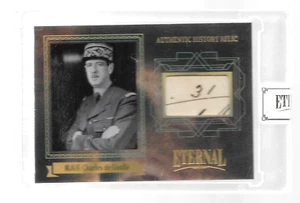 WWII GENERAL CHARLES de GAULLE 2024 ETERNAL Cut Handwritten Letter #D /99 CARD - Picture 1 of 3