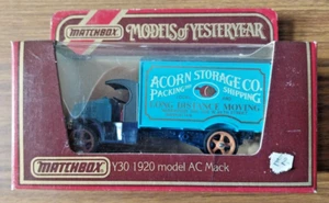 MATCHBOX models of Yesteryear Y30 1920 Model AC Mack blue Acorn Storage truck - Picture 1 of 7