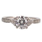 1.50 Carat Round Shape D/VVS1 Solitaire Wedding Ring In Solid 14KT White Gold