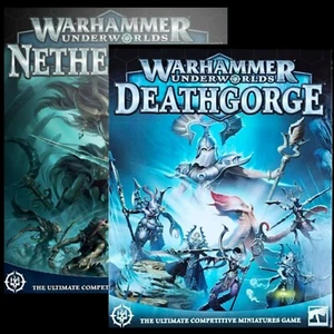Warhammer Underworlds Deathgorge Nethermaze Reglas Cartas Tableros de dados SIN MODELOS - Imagen 1 de 3