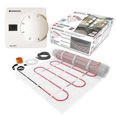 Electric Underfloor Heating Mat Full Kit Wire 2.5m² Cable 150w Bathroom Tiles • 90.88€