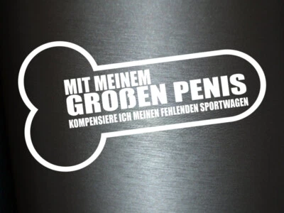 Plott Aufkleber Mit Meinem Großen Penis Shocker Sticker Tuning Fun plotten - Bild 1 von 4