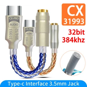 Adaptateur audio USB Type C vers 3,5 mm HiFi 32 bits 384 KHz CX31993 ampli casque DAC - Photo 1 sur 17