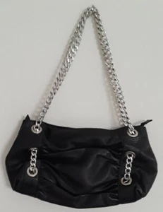 Desmo black leather purse height 8" width 15.5" depth 4" - Picture 1 of 9