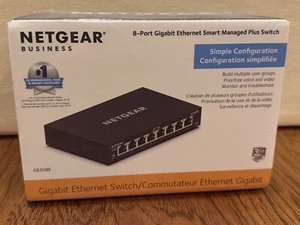NETGEAR 8-Port Gigabit Ethernet Smart Managed Plus Switch - Brand New - Picture 1 of 5