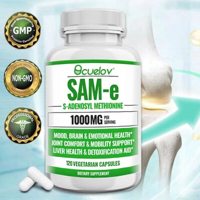 BCUELOV SAM-e Capsule - 1000 Mg per porzione - Salute del Fegato e Disintossicazione