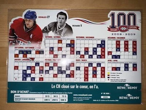 2008-09 MONTREAL KANADIER ALEXI KOVALEV & MAURICE RICHARD NHL SPIELPLAN MAGNET - Bild 1 von 1